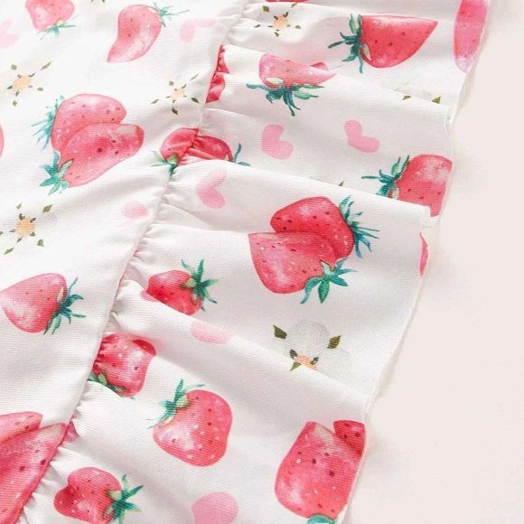 ❤️$♥️Strawberry Slip Dress Teddy Valentines Lace Trim sz  M or L - Picture 5 of 11